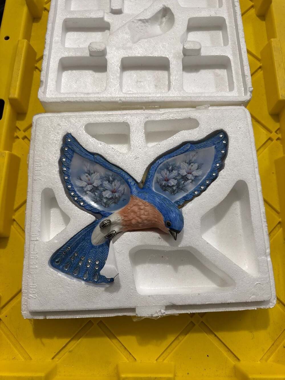Lena Liu Breathtaking In Blue Bluebird Wall Art Plaque
